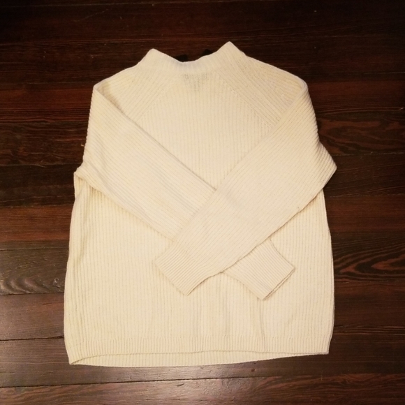 NWOT JCrew Cream Sweater with Black Bow at Neck - Picture 4 of 5
